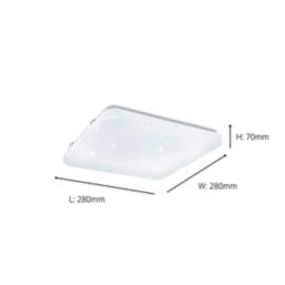 Eglo Frania-S LED Square Ceiling Light White 10W 1100lm