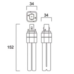 Sylvania Toledo G24D 2-Pin Stick LED Light Bulb Frosted 700lm 7W