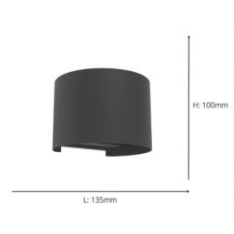 Eglo Calpino 3 Outdoor LED Wall Light Black 2.8W 840lm