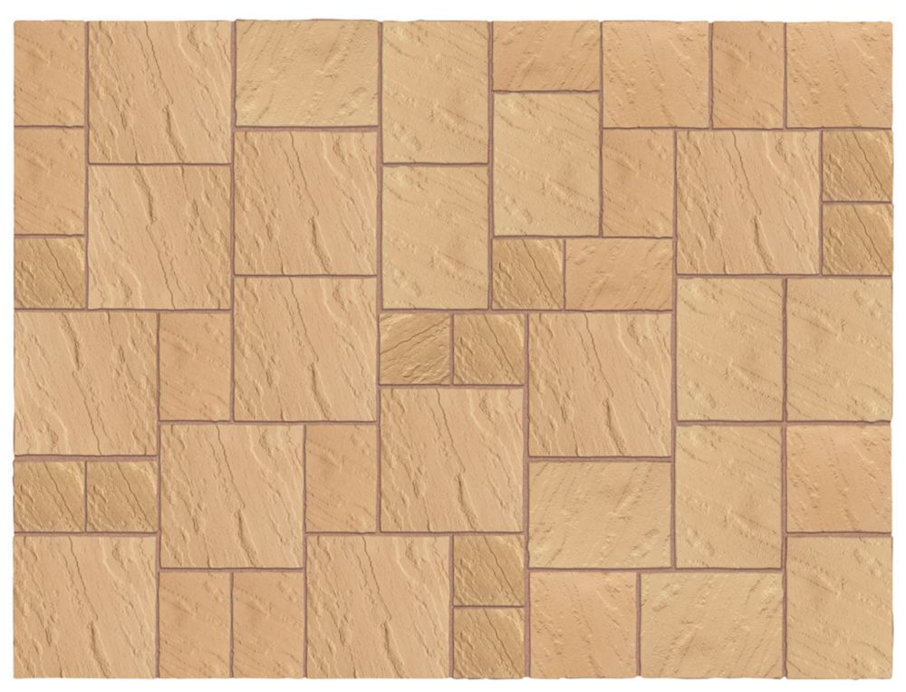 Kelkay Abbey Patio Kit York Gold 10.22m² 45 Pack