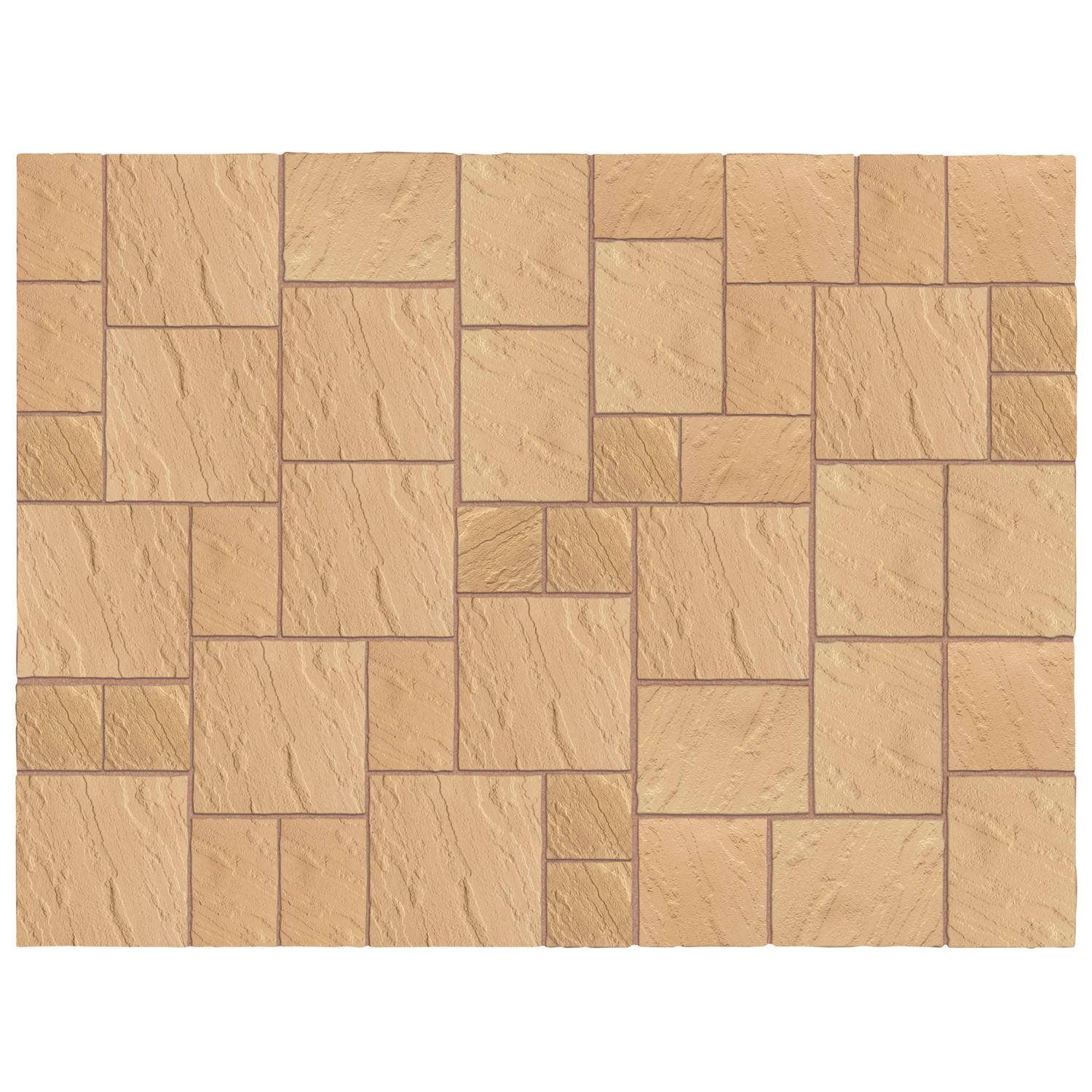 Kelkay Abbey Patio Kit York Gold 10.22m² 45 Pack (724FC)