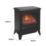 Dimplex Casper Black Electric Stove with Built-In Fan Heater 440mm x 571mm