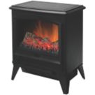 Dimplex Casper Black Electric Stove with Built-In Fan Heater 440mm x 571mm