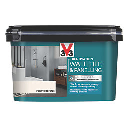 V33 Renovation Wall Tile & Panelling Paint Satin Powder Pink 2Ltr