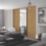 Spacepro Classic 3-Door Sliding Wardrobe Door Kit Oak Frame Oak / Mirror Panel 2672mm x 2260mm