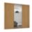 Spacepro Classic 3-Door Sliding Wardrobe Door Kit Oak Frame Oak / Mirror Panel 2672mm x 2260mm