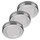 Sensio Hype TrioTone Round LED Under Cabinet Lights Steel 6W 170 - 190lm 3 Pack