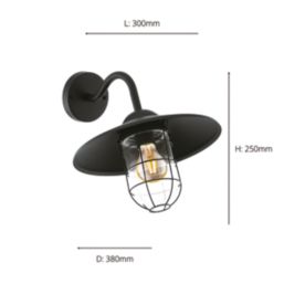 Eglo Melgoa Outdoor Wall Light Black