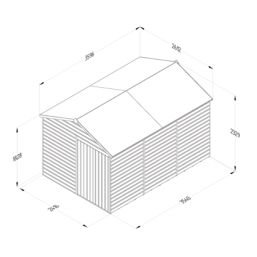 Forest Beckwood 8' x 11' 6" (Nominal) Apex Shiplap Timber Shed