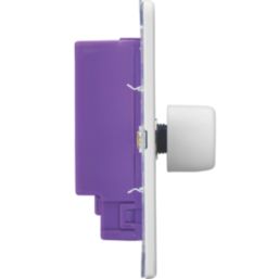 Knightsbridge  3-Gang 2-Way LED Intelligent Dimmer Switch  Matt White