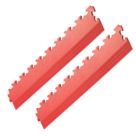 Garage Floor Tile Company X Joint Interlocking Edge Ramps Red 497mm x 90mm 2 Pack