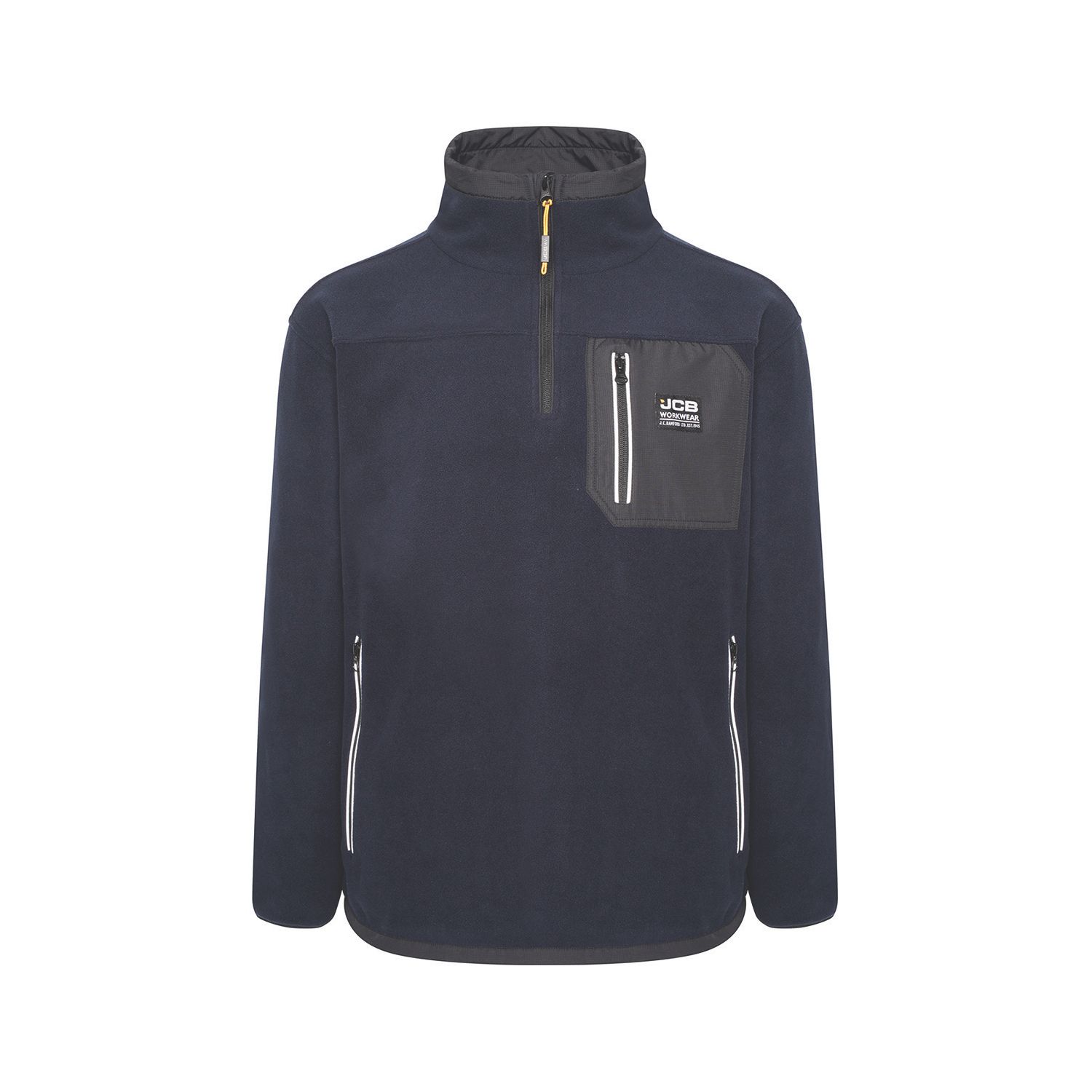JCB Trade 1/4 Zip Tech Fleece Navy Medium 40-42" Chest (724RX)