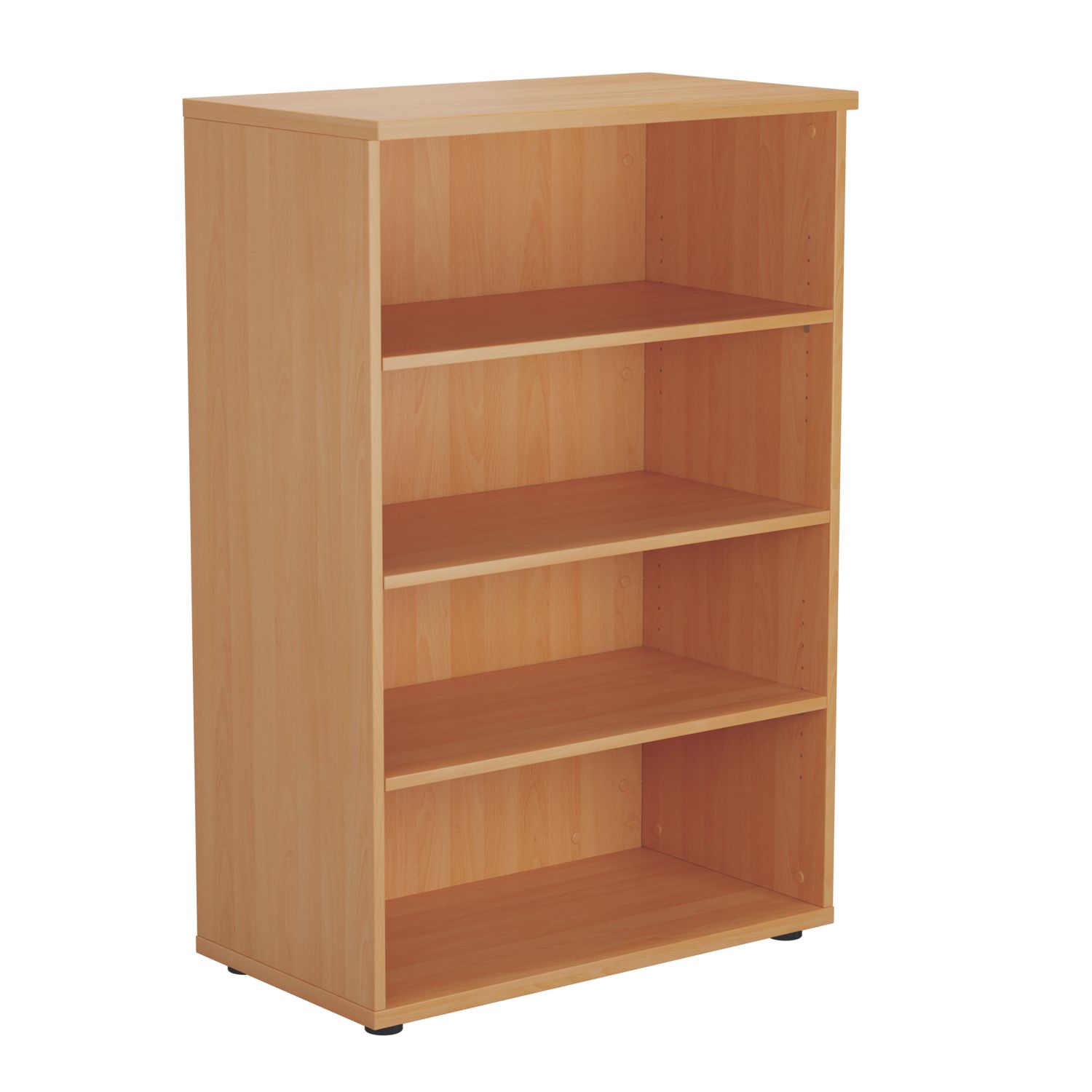 TC Group 3-Shelf Bookcase Beech 800mm x 1200mm (724TT)
