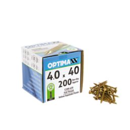 Optimaxx  PZ Countersunk Wood Screws 4 x 40mm 200 Pack