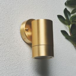 Zink Brac Outdoor Up or Down Wall Light Fitting Brass