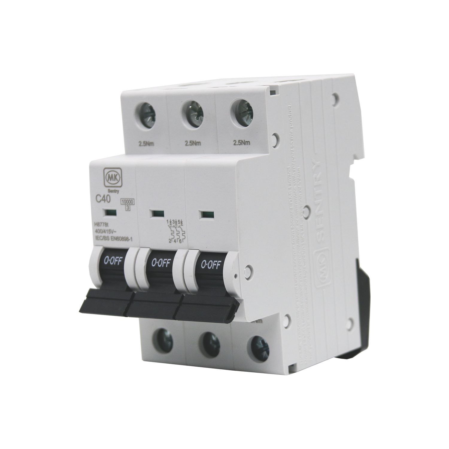 MK Sentry 40A 3-Pole C Curve 3-Phase MCB (724YW)