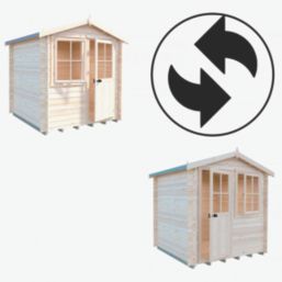 Shire Avesbury 1 7' x 7' (Nominal) Apex Timber Log Cabin