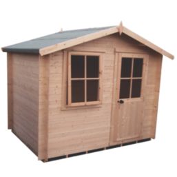 Shire Avesbury 1 7' x 7' (Nominal) Apex Timber Log Cabin