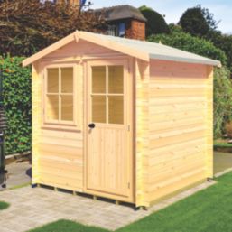 Shire Avesbury 1 7' x 7' (Nominal) Apex Timber Log Cabin