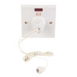 LAP  50A 1-Way Pull Cord Switch White with Neon