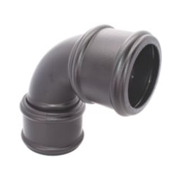 FloPlast Cast Iron Effect Push-Fit 92.5° Double Socket Bend Black 110mm