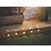 LAP Coldstrip 30mm Outdoor LED Recessed Deck Light Kit Brushed Chrome 4.4W 10 x 19.5lm 10 Pack