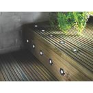 LAP Coldstrip 30mm Outdoor LED Recessed Deck Light Kit Brushed Chrome 4.4W 10 x 19.5lm 10 Pack