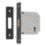 Smith & Locke  3 Lever Matt Black Deadlock 76mm Case - 57mm Backset