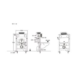 Wall-Hung Low Height WC Frame with Slim Cistern 790mm