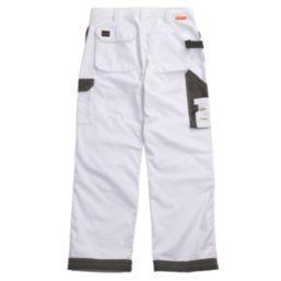 Scruffs Worker Plus Work Trousers White 30" W 32" L