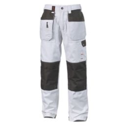 Scruffs Worker Plus Work Trousers White 30" W 32" L