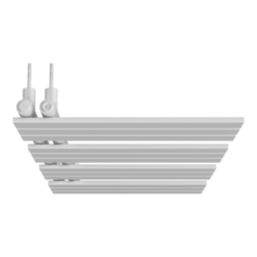 Flomasta Cantilever 1200mm x 500mm 1665BTU White Vertical Designer Radiator