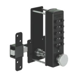 GateMate Advanced Hardware Digital Long Throw Lock Powder Coated Black 60mm