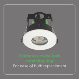 4lite  Fixed  Fire Rated IP65 GU10 Downlight White