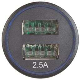 Ring RMS23 2 Outlet Type A USB In-Car Charger 12 & 24V