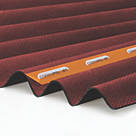 Corrapol-BT AC105RE Corrugated Roofing Sheet Red 1000mm x 950mm