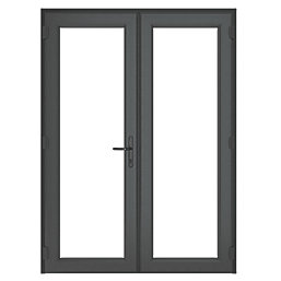Crystal  Anthracite Grey Triple-Glazed uPVC French Door Set 2055mm x 1590mm