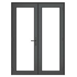 Crystal  Anthracite Grey Triple-Glazed uPVC French Door Set 2055mm x 1590mm