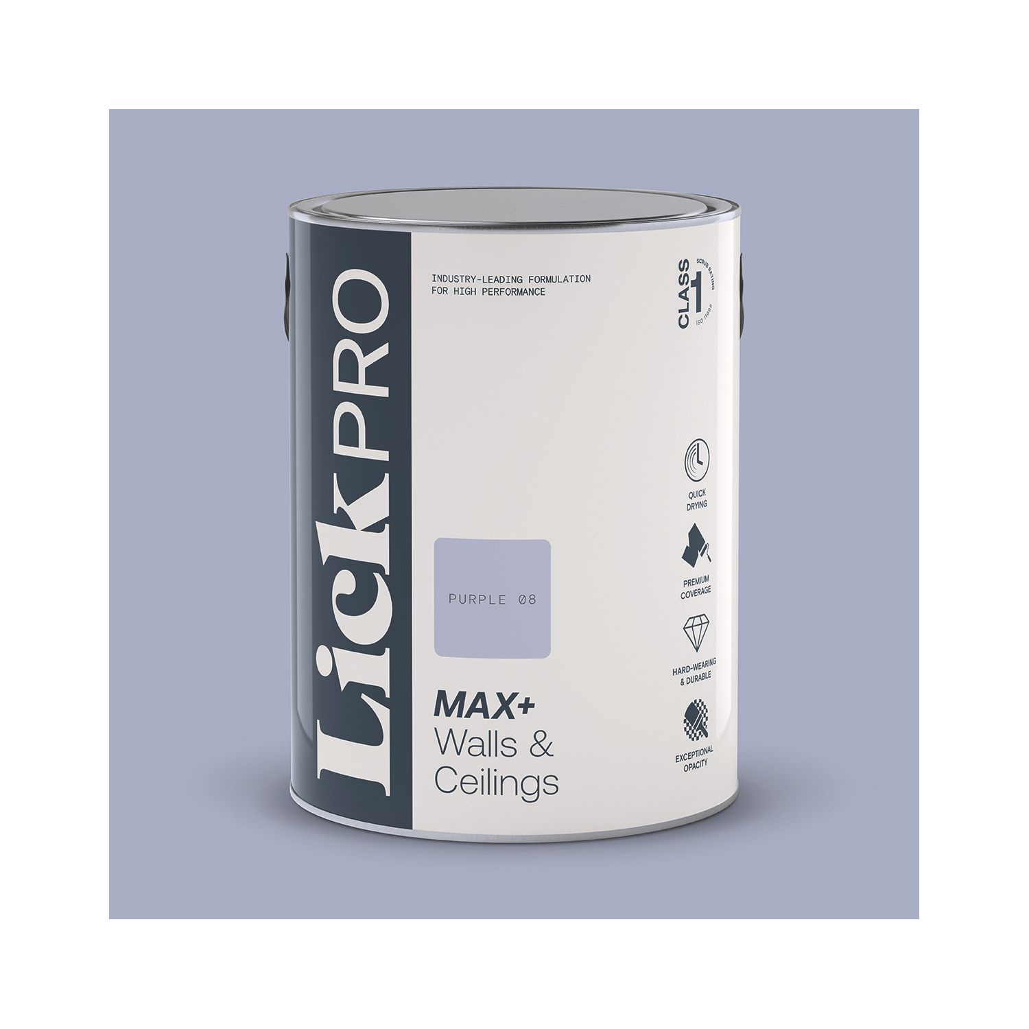 LickPro Max+ 5Ltr Purple 08 Matt Emulsion Paint (725JY)