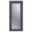 Crystal  Fully Glazed 1-Obscure Light Right-Handed Anthracite Grey uPVC Back Door 2090mm x 890mm