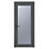 Crystal  Fully Glazed 1-Obscure Light Right-Hand Opening Anthracite Grey uPVC Back Door 2090mm x 890mm