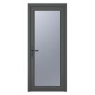 Crystal  Fully Glazed 1-Obscure Light Right-Handed Anthracite Grey uPVC Back Door 2090mm x 890mm