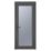 Crystal  Fully Glazed 1-Obscure Light Right-Handed Anthracite Grey uPVC Back Door 2090mm x 890mm