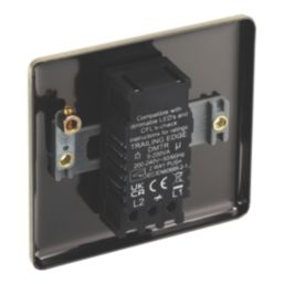LAP  1-Gang 2-Way LED Dimmer Switch  Antique Brass with Colour-Matched Inserts