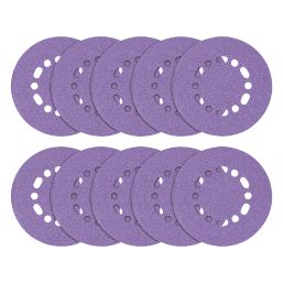 Trend  AB/150/80Z 80 Grit 8-Hole Punched Multi-Material Sanding Discs 150mm 10 Pack