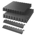 Garage Floor Tile Company X Joint Single Garage Interlocking Floor Tile Pack Black/Graphite 13m² 57 Pieces