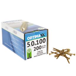Optimaxx  PZ Countersunk  Wood Screws 5mm x 100mm 200 Pack
