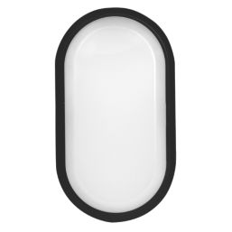 4lite Pylus Outdoor Oval LED Bulkhead Black 12W 1100lm