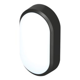 4lite Pylus Outdoor Oval LED Bulkhead Black 12W 1100lm