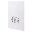 British General 900 Series 2-Gang Dual Voltage Shaver Socket 115 / 230V White